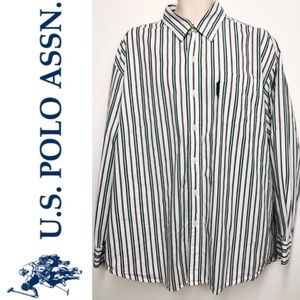 US POLO ASSN Striped Dress Shirt XL Button Down